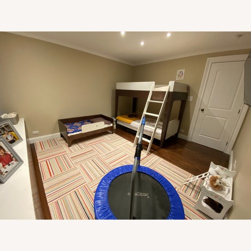 Used Ouef Nyc Dark Brown Wood Bunk Bed for sale on AptDeco