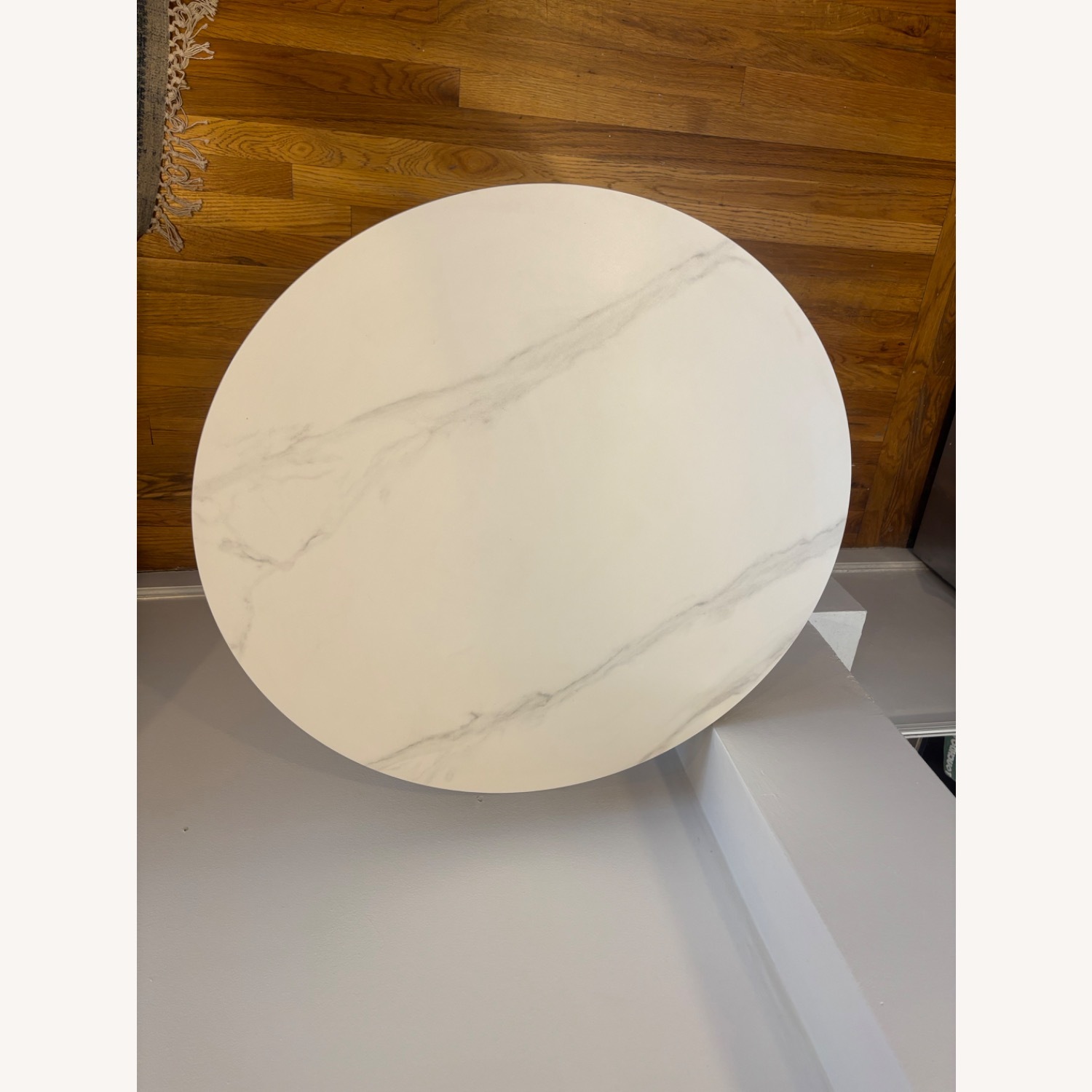 Pottery Barn White Marble Coffee Table - image-2