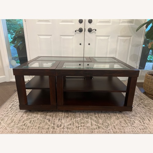 Used Raymour & Flanigan Tetris Coffee/Side Tables for sale on AptDeco