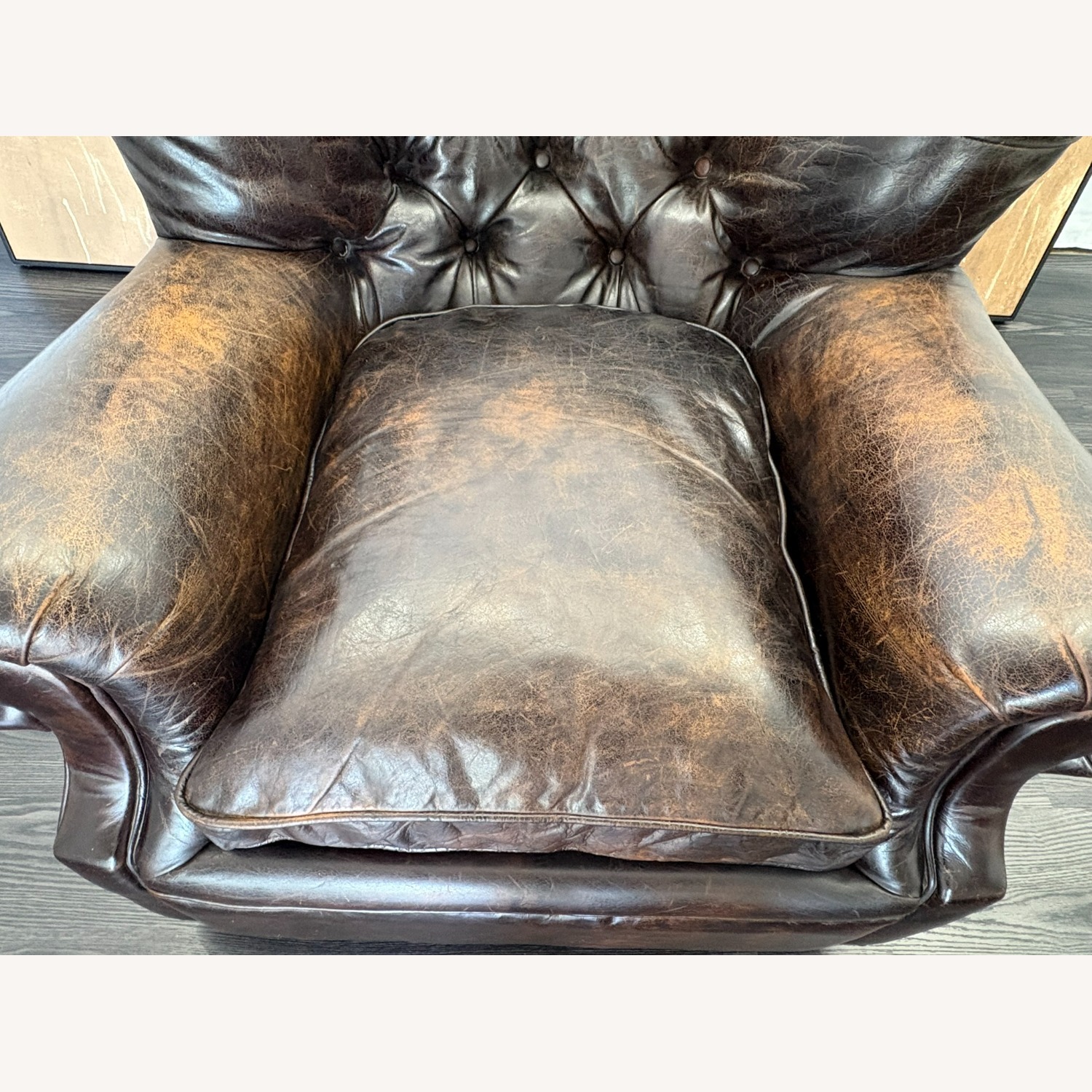 Restoration Hardware Churchill Leather Chair with Nailheads - image-18
