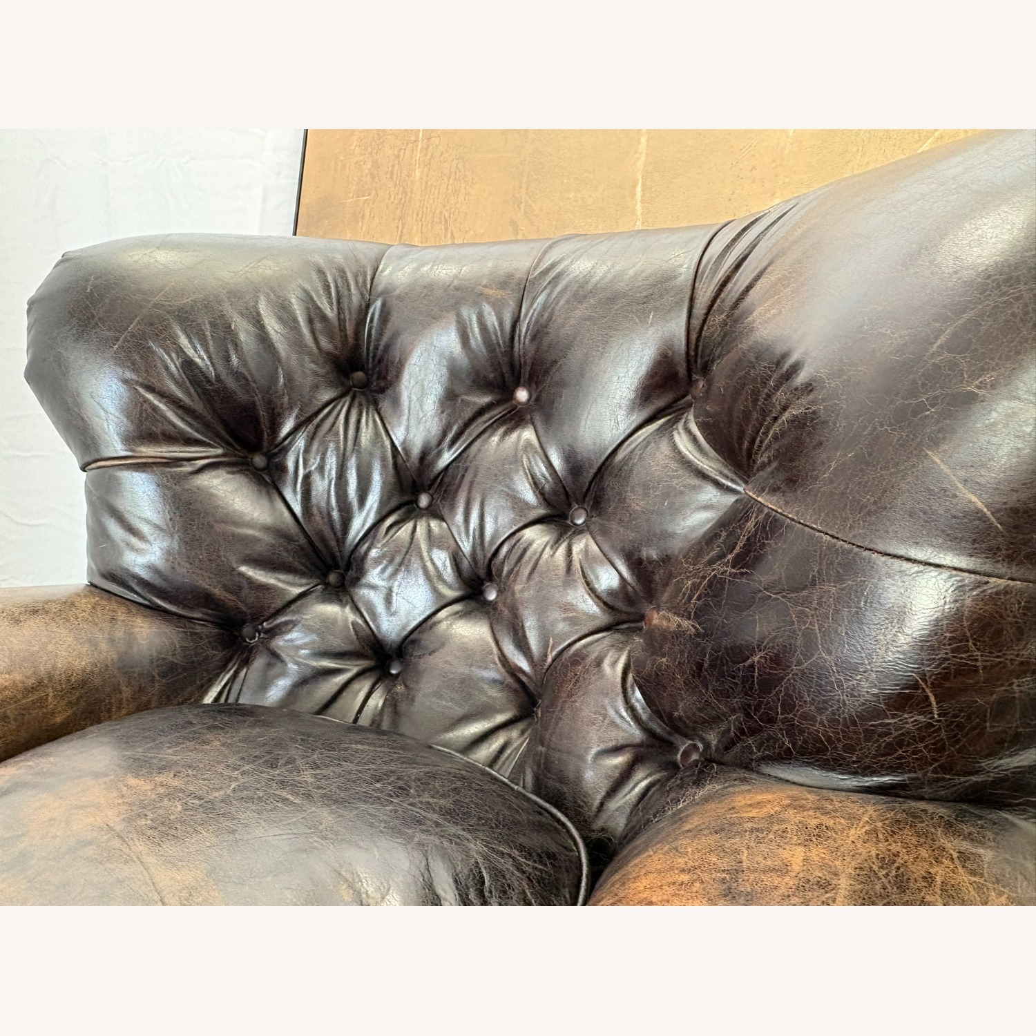 Restoration Hardware Churchill Leather Chair with Nailheads - image-10