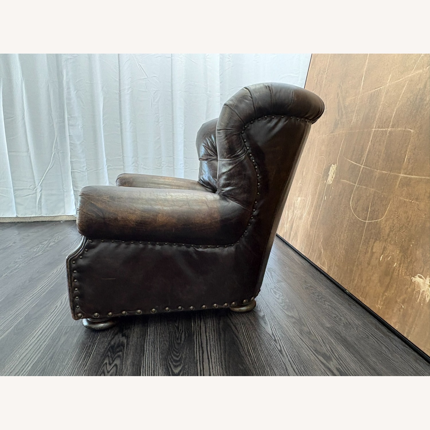 Restoration Hardware Churchill Leather Chair with Nailheads - image-27