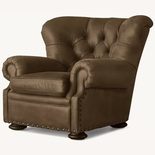 Used Restoration Hardware Churchill Leather Chair with Nailheads for sale on AptDeco