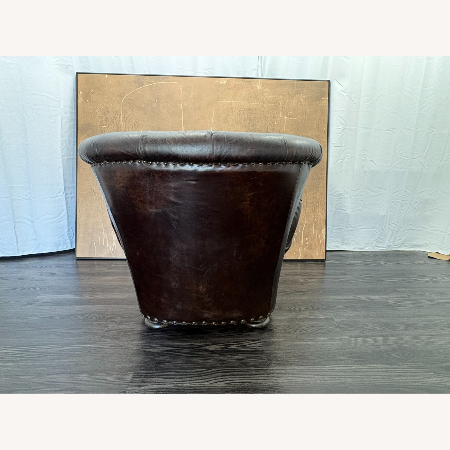 Restoration Hardware Churchill Leather Chair with Nailheads - image-13