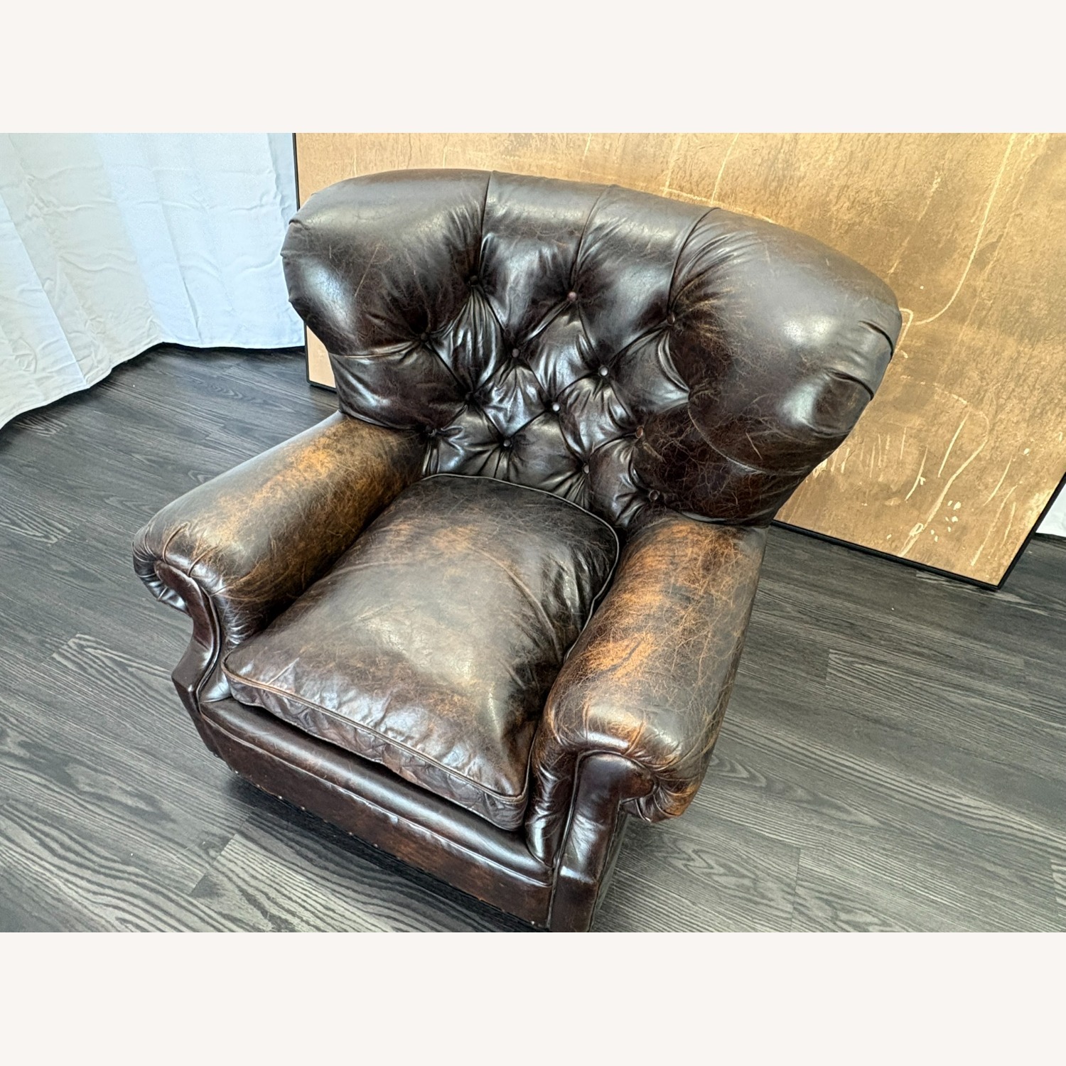 Restoration Hardware Churchill Leather Chair with Nailheads - image-20