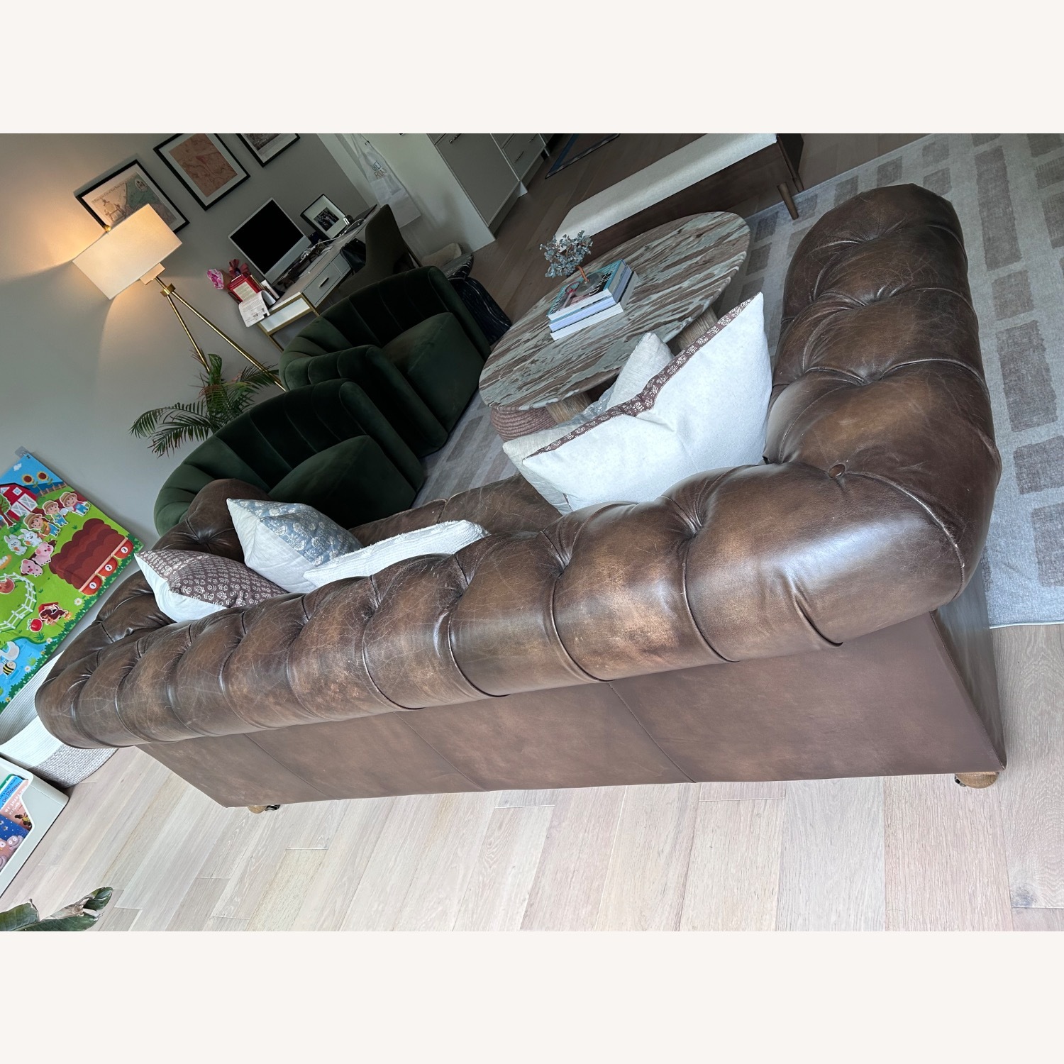 Joybird Liam Dark Brown Leather 3+ Seater Sofa - image-5