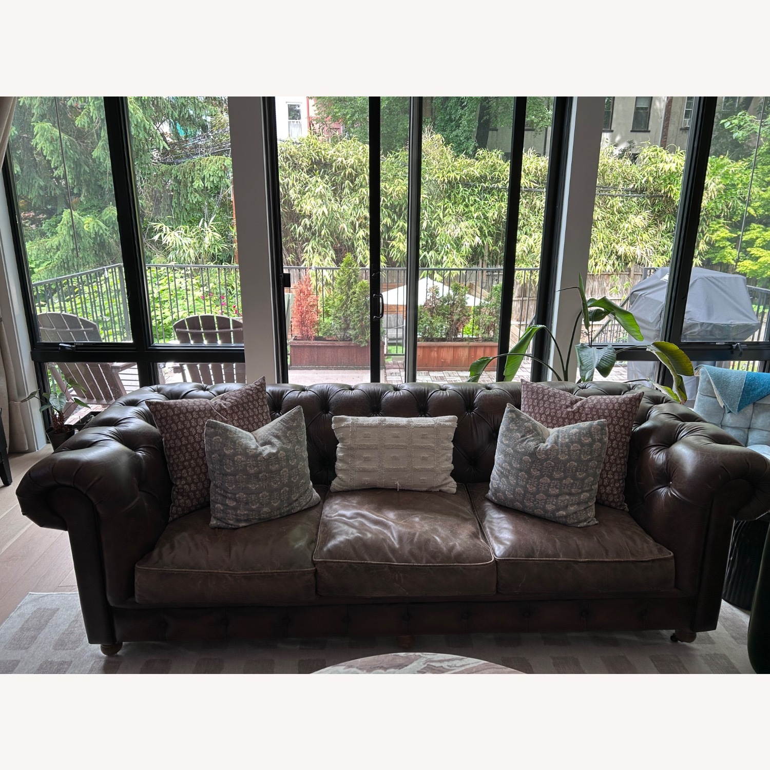 Joybird Liam Dark Brown Leather 3+ Seater Sofa - image-2