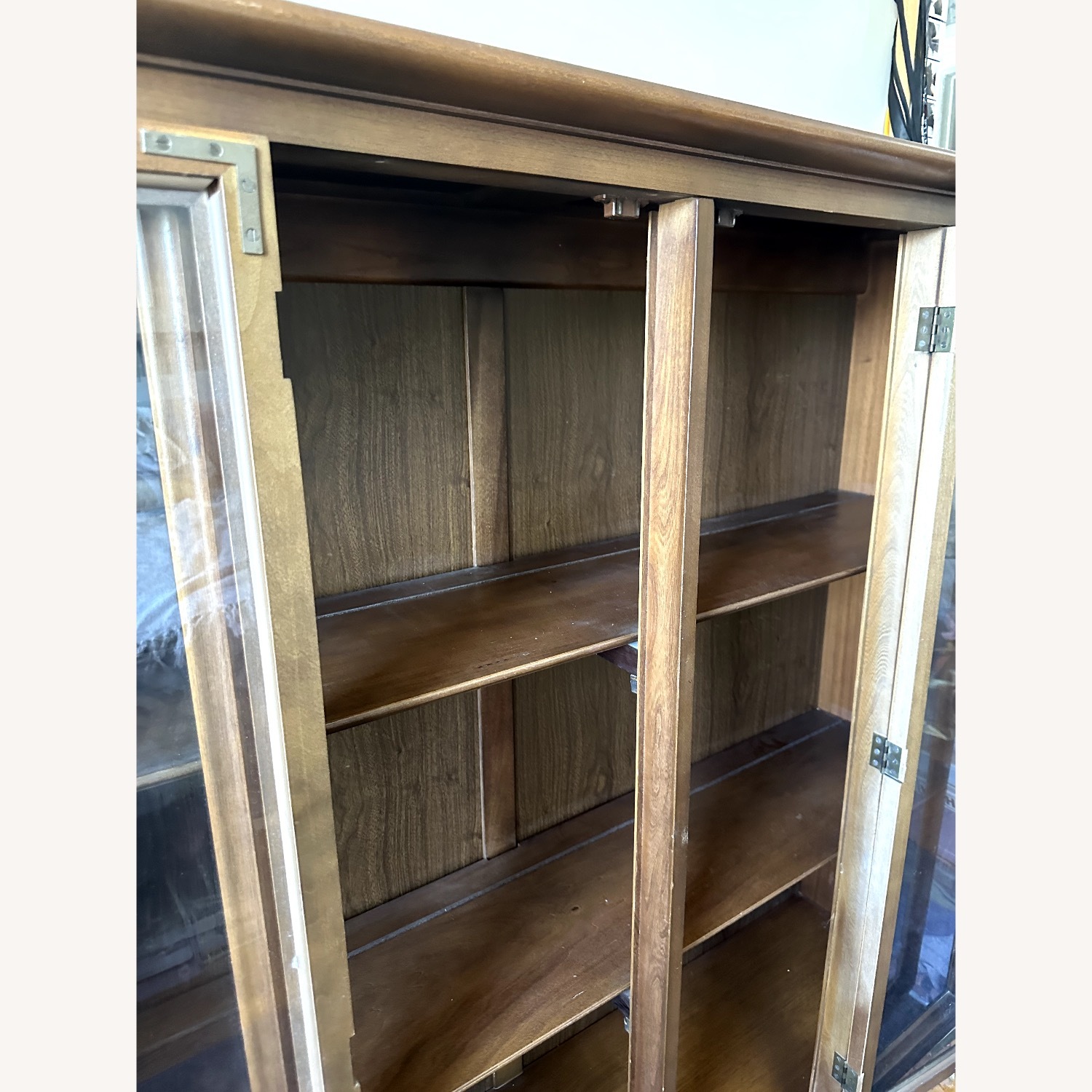 Vintage/Antique Dark Brown Wood Bookcase - image-6