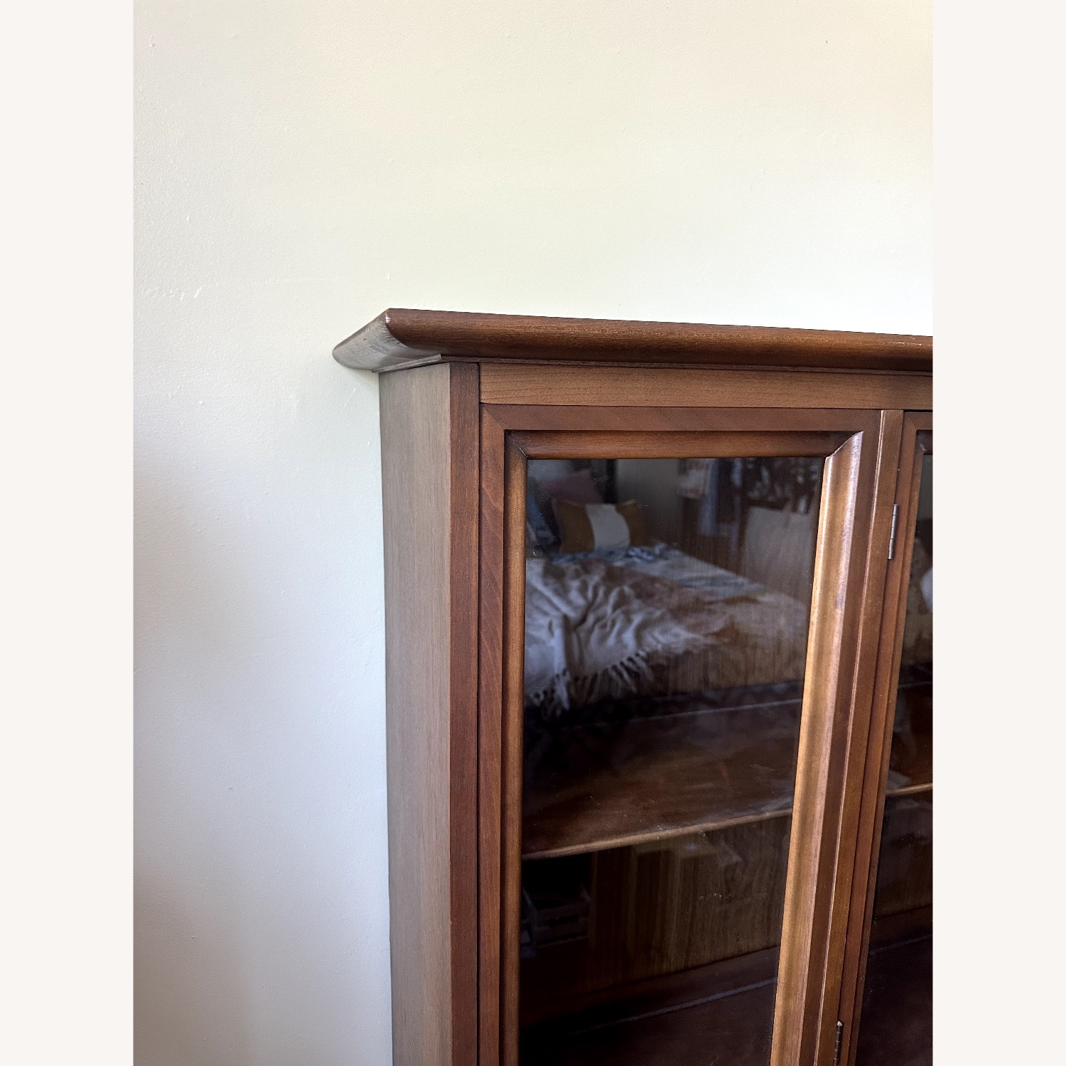 Vintage/Antique Dark Brown Wood Bookcase - image-8