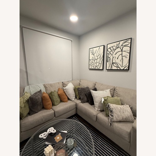 Used Ashley Furniture Light Gray 2 Piece Sectional for sale on AptDeco