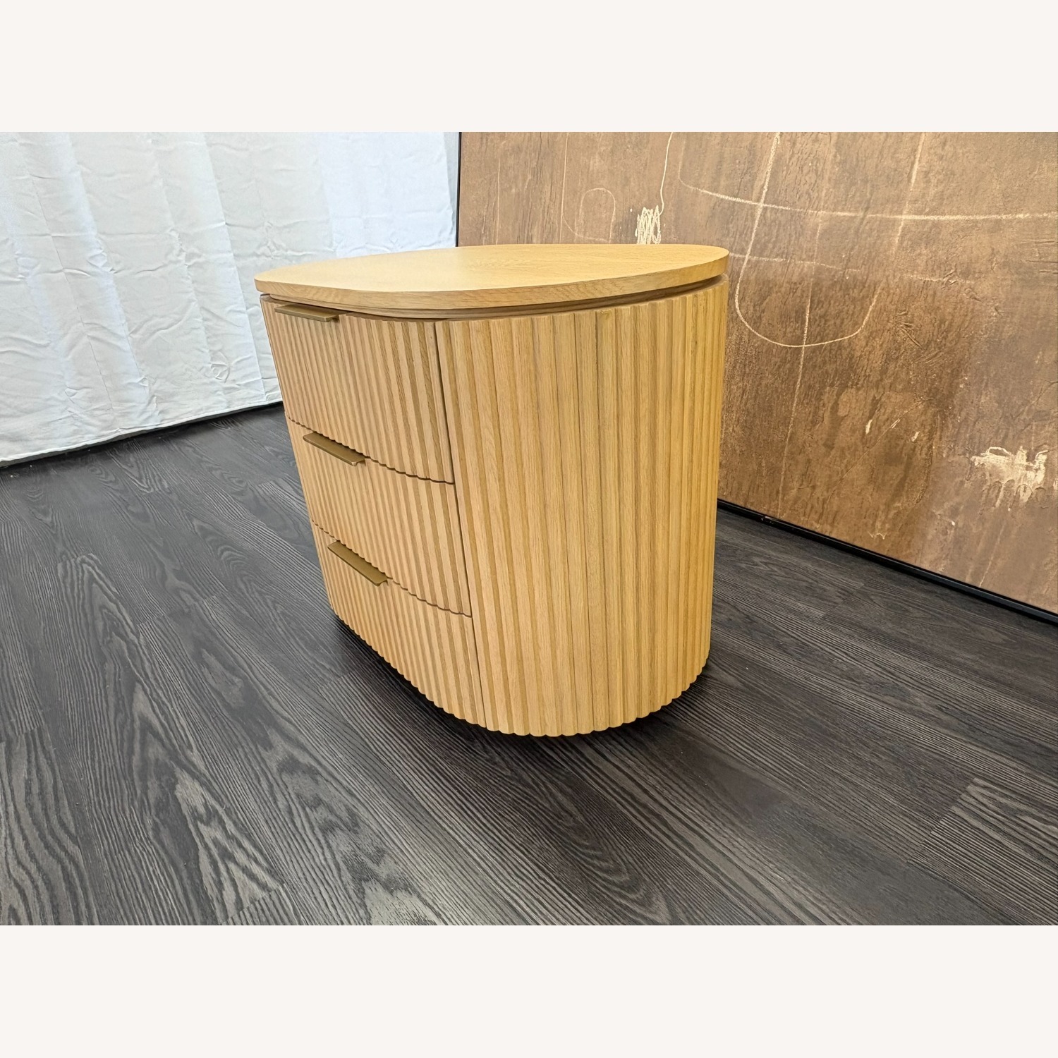 Restoration Hardware Byron Closed Nightstand 32" Light Oak - image-1