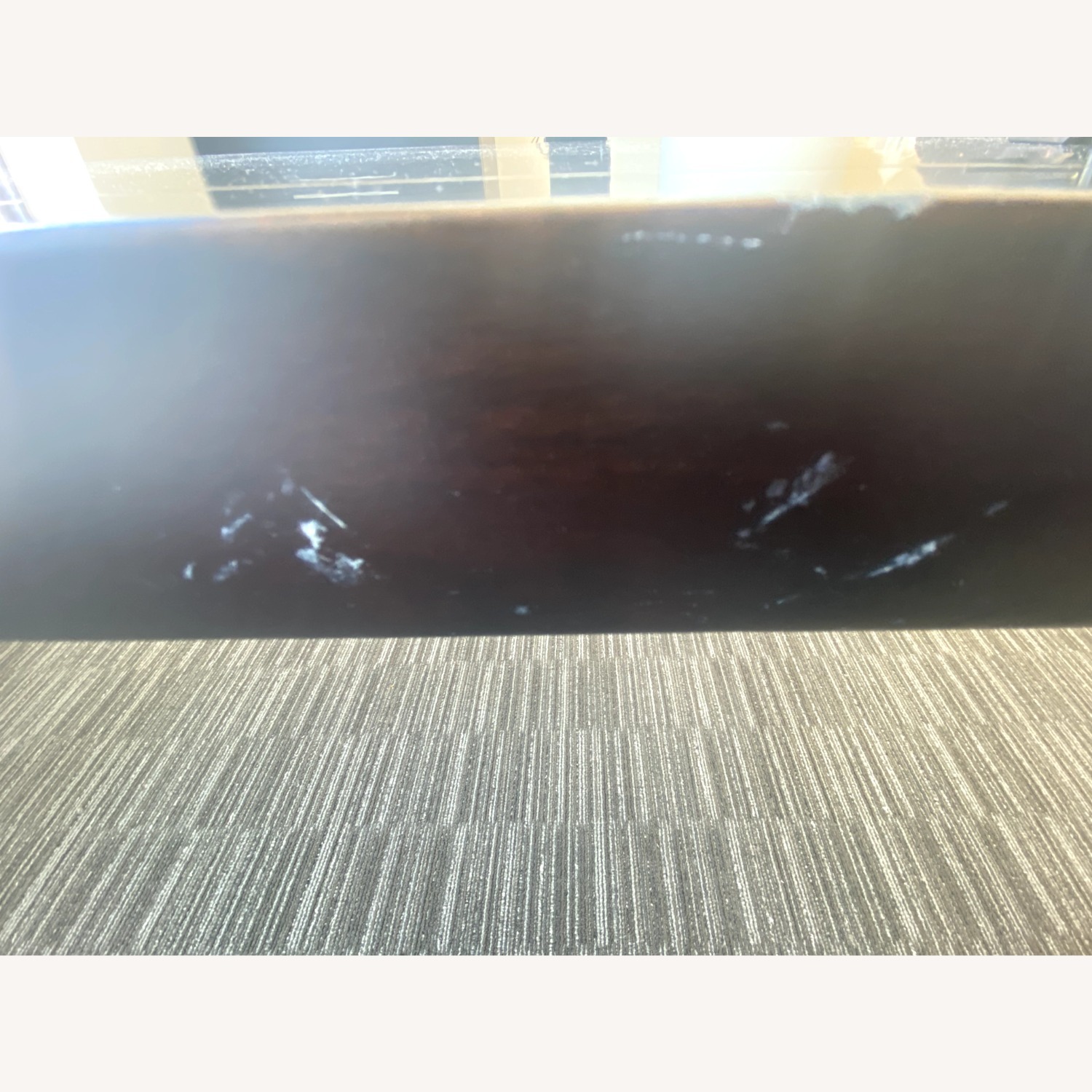 Black Wood Desk with Keyboard Tray and Drawers - image-9