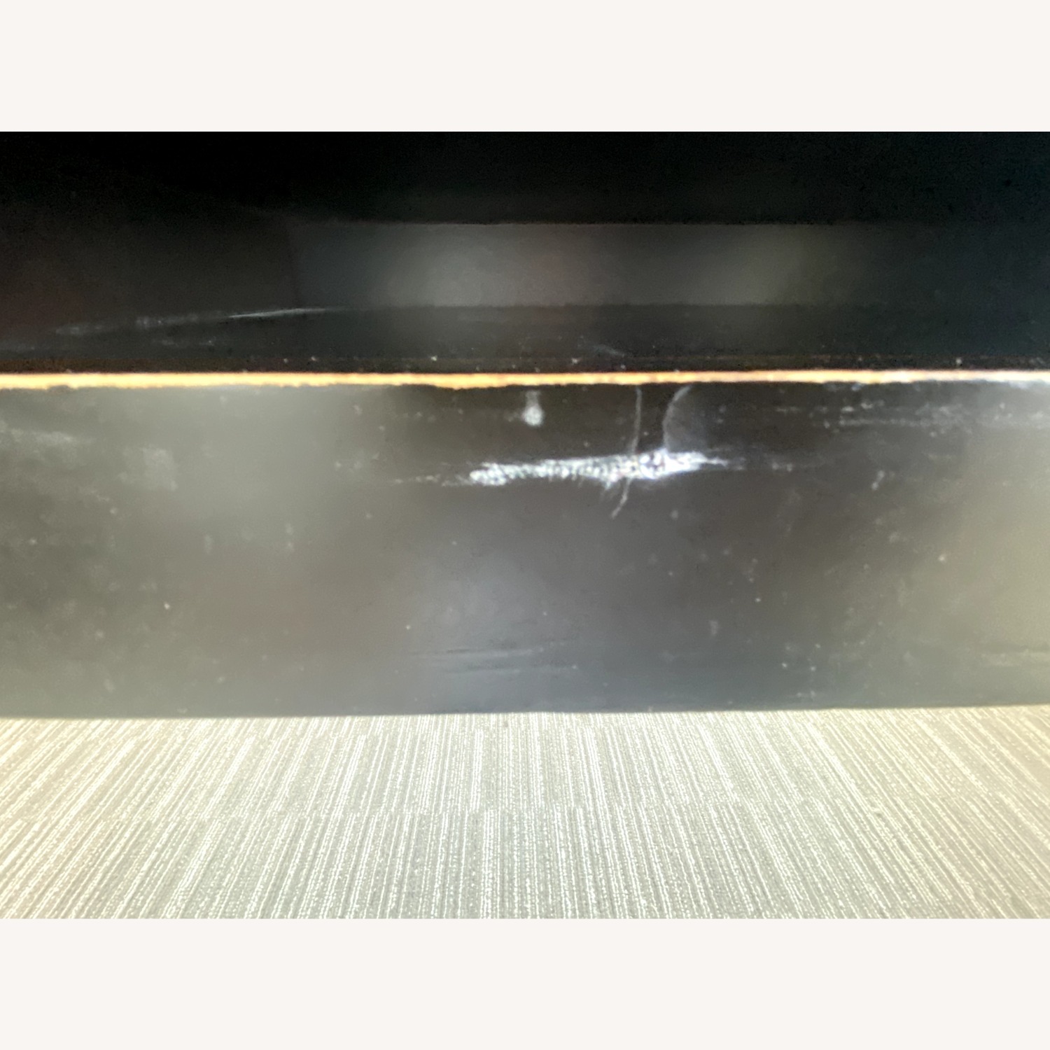 Black Wood Desk with Keyboard Tray and Drawers - image-6
