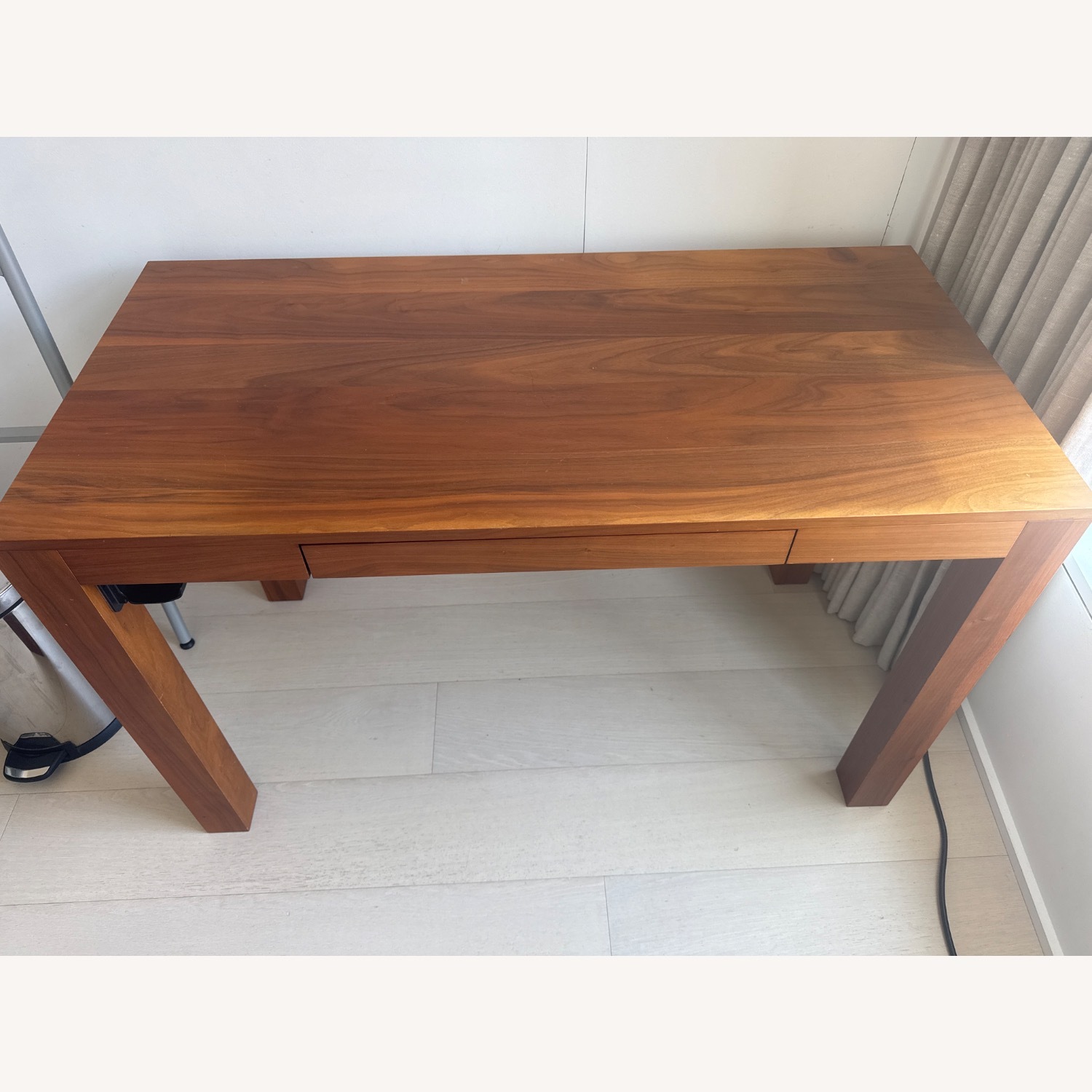 West Elm Parsons Dark Brown Wood Desk - image-2