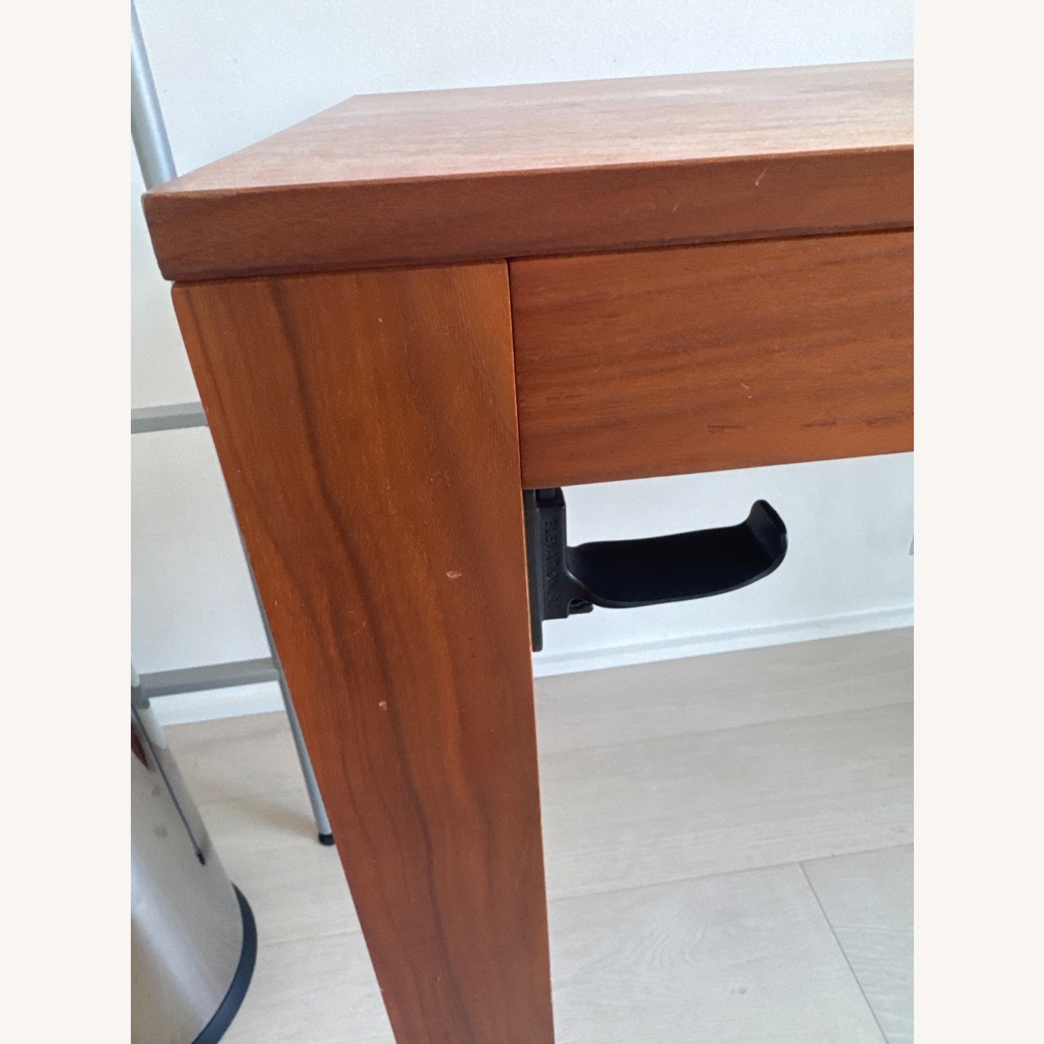 West Elm Parsons Dark Brown Wood Desk - image-4