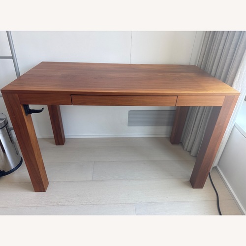 Used West Elm Parsons Dark Brown Wood Desk for sale on AptDeco