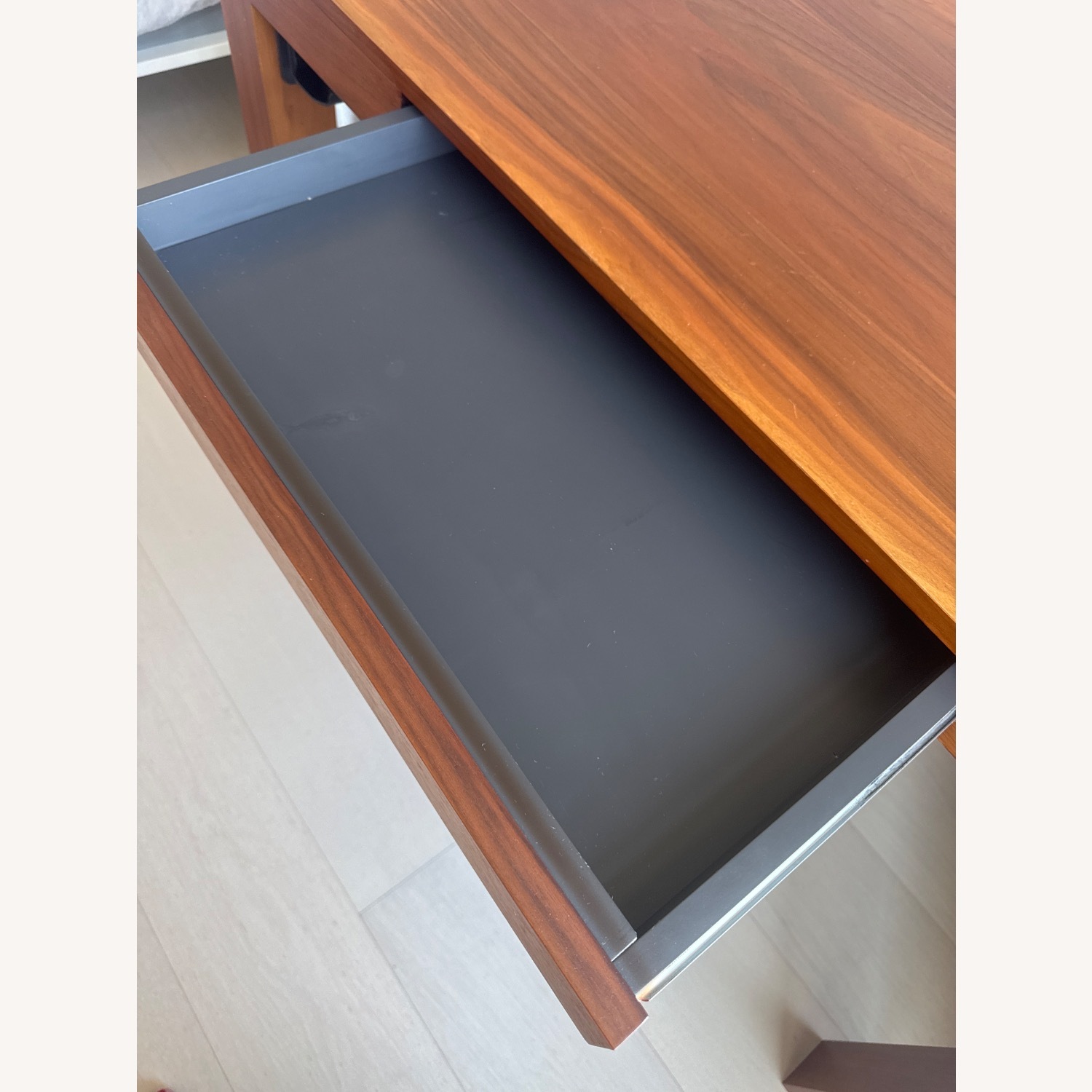 West Elm Parsons Dark Brown Wood Desk - image-7