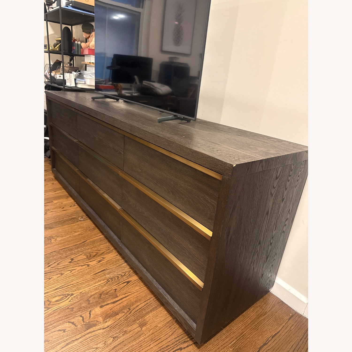 Restoration Hardware Dark Brown Wood Sideboard - image-2