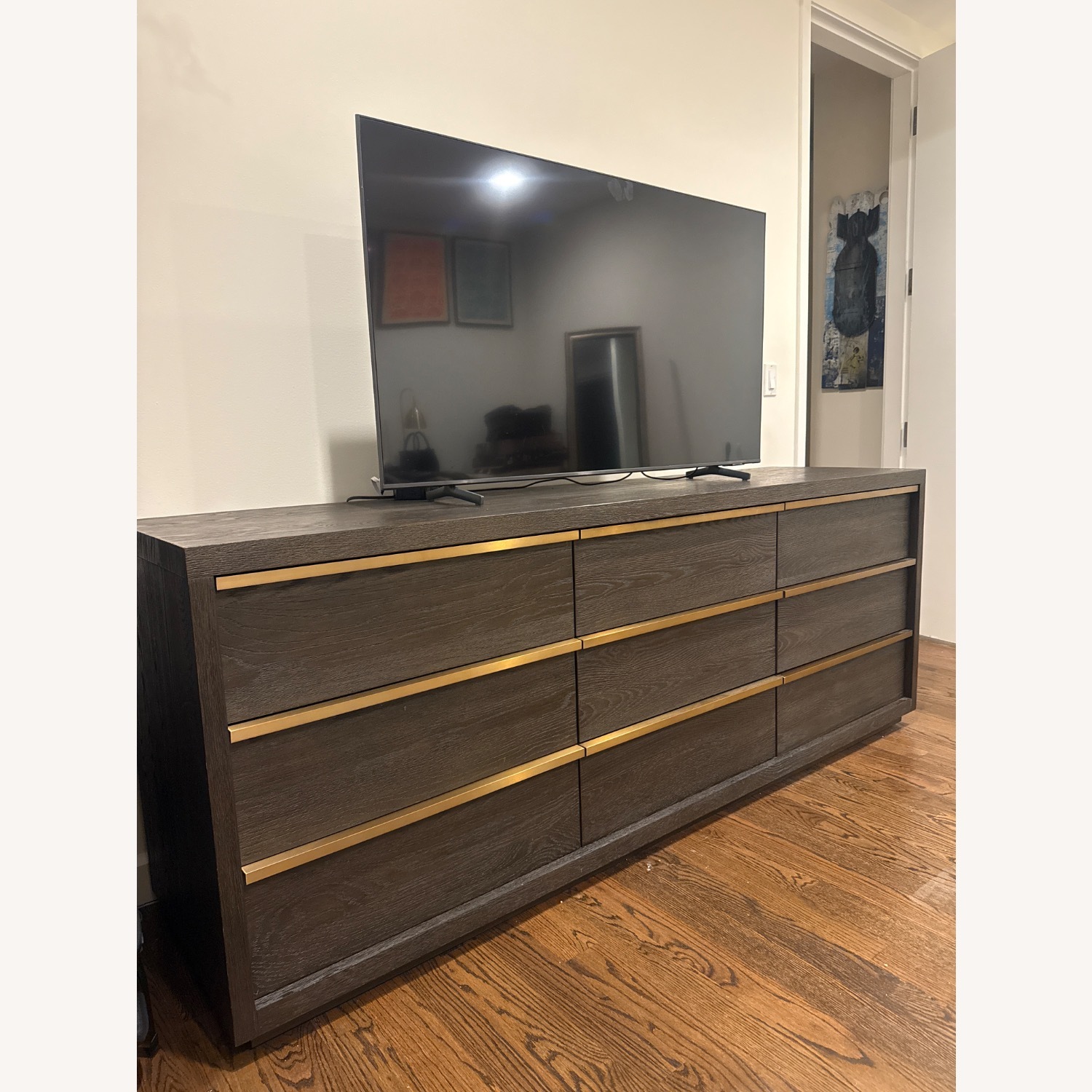 Restoration Hardware Dark Brown Wood Sideboard - image-1
