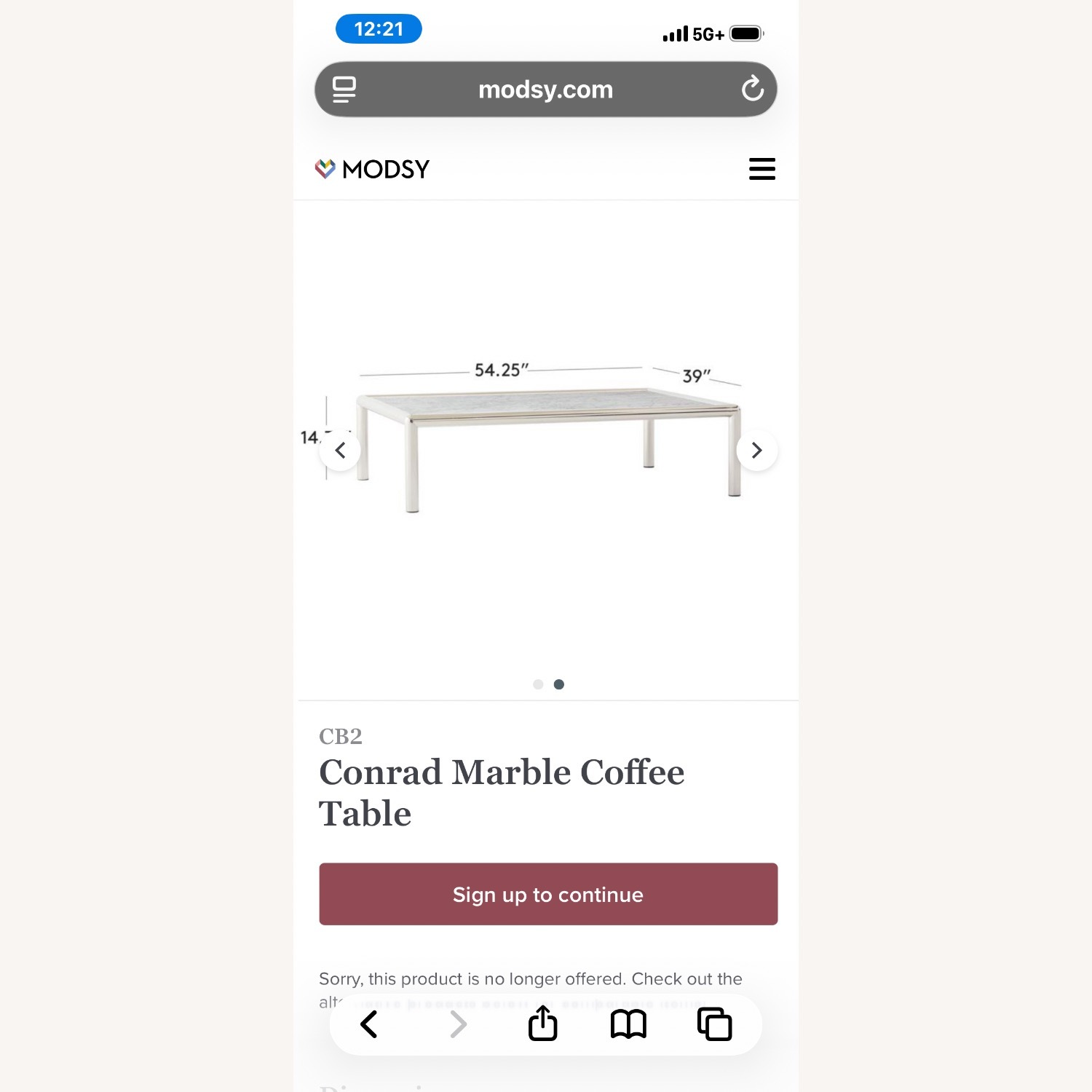 CB2 Cy Marble Dining Table - image-2