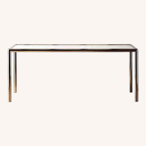 Used CB2 Cy Marble Dining Table for sale on AptDeco