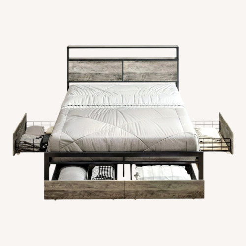 Used Wayfair Queen Bed Frame with Drawers for sale on AptDeco