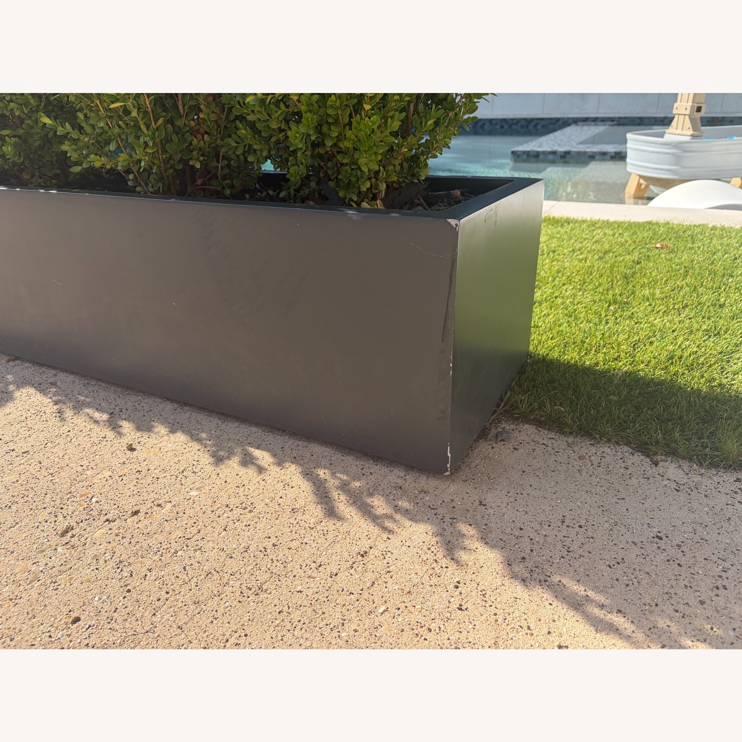 Black Fiberglass Low Profile Planter Box - image-2
