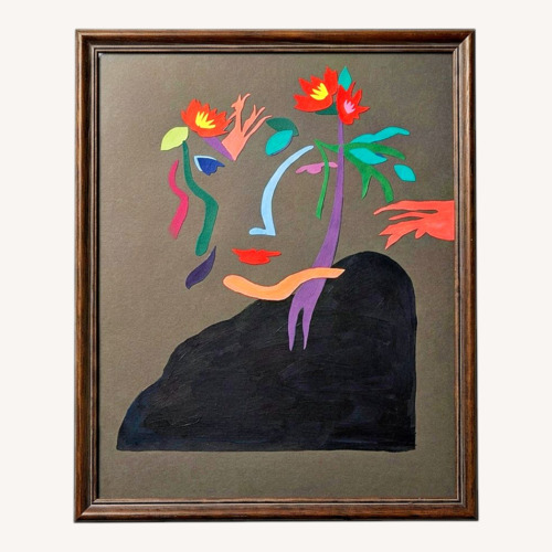 Used Flowers in Her Hair Vintage/Antique Wall Art for sale on AptDeco