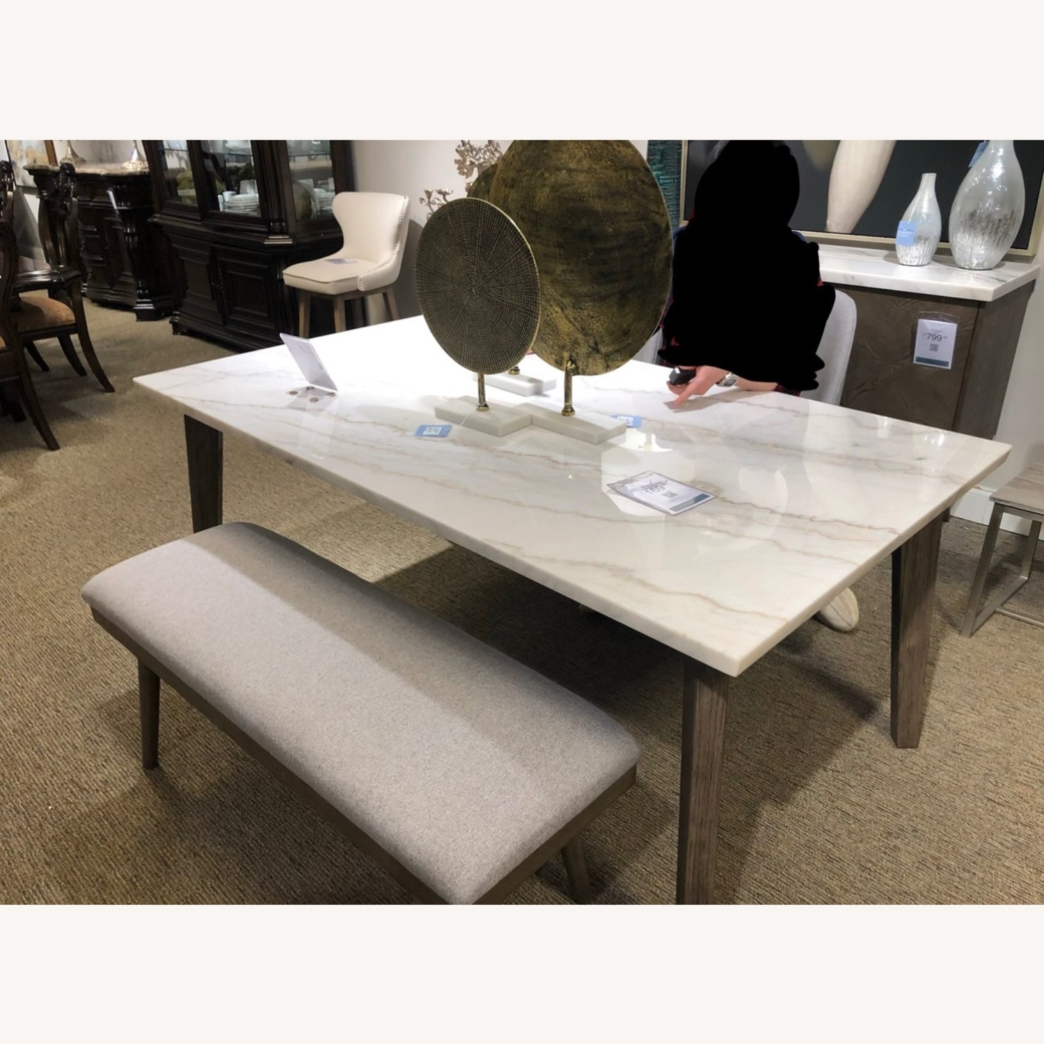 Havertys Avalon White Marble Dining Sets - image-5