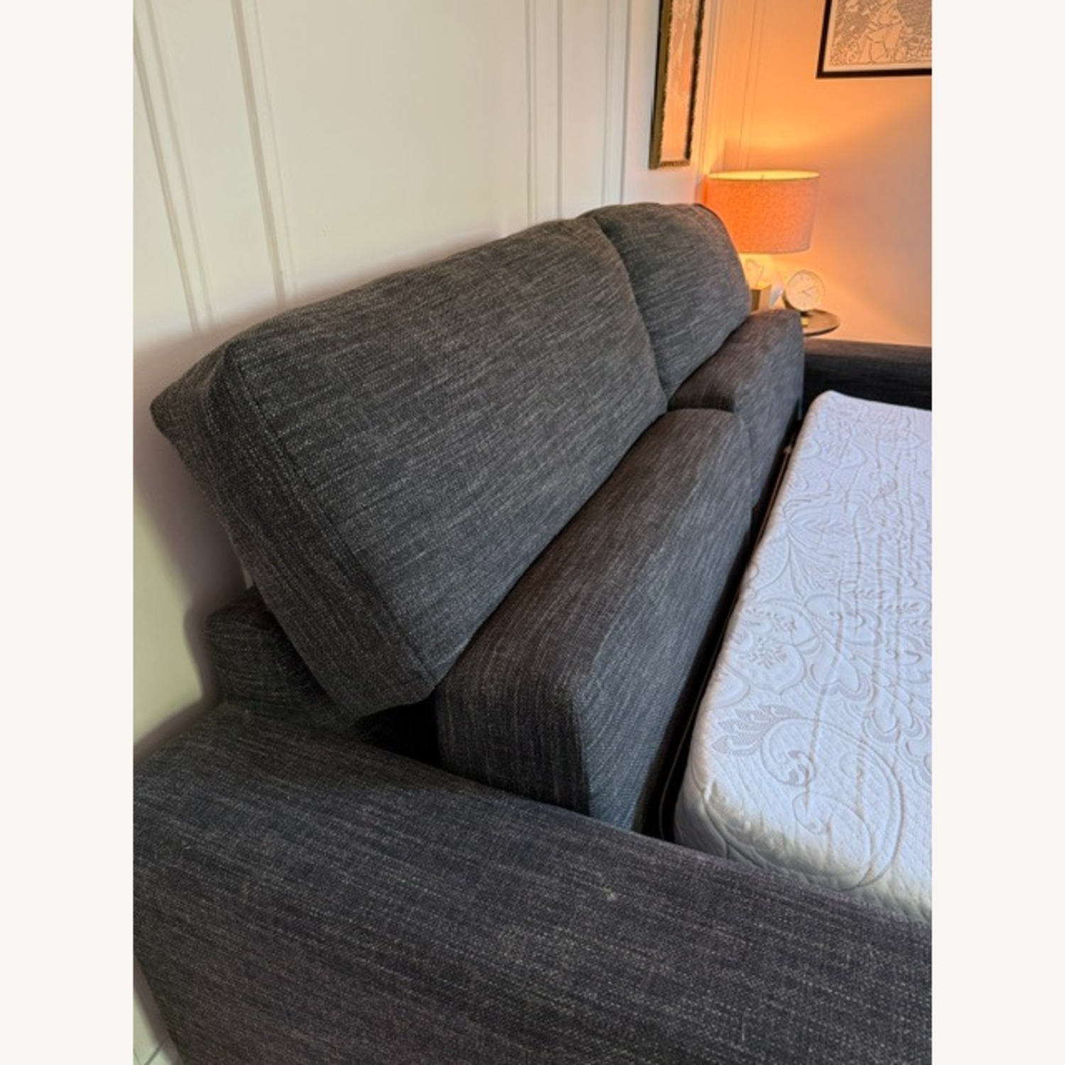 West Elm Dark Gray Tweed Queen Sleeper Sofa - image-9
