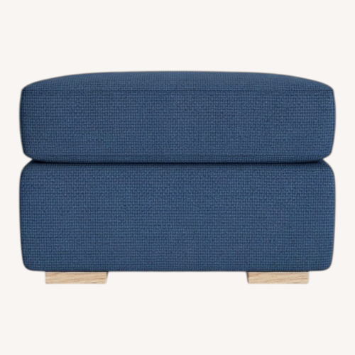 Used Medley Home Rio Blue Ottoman for sale on AptDeco