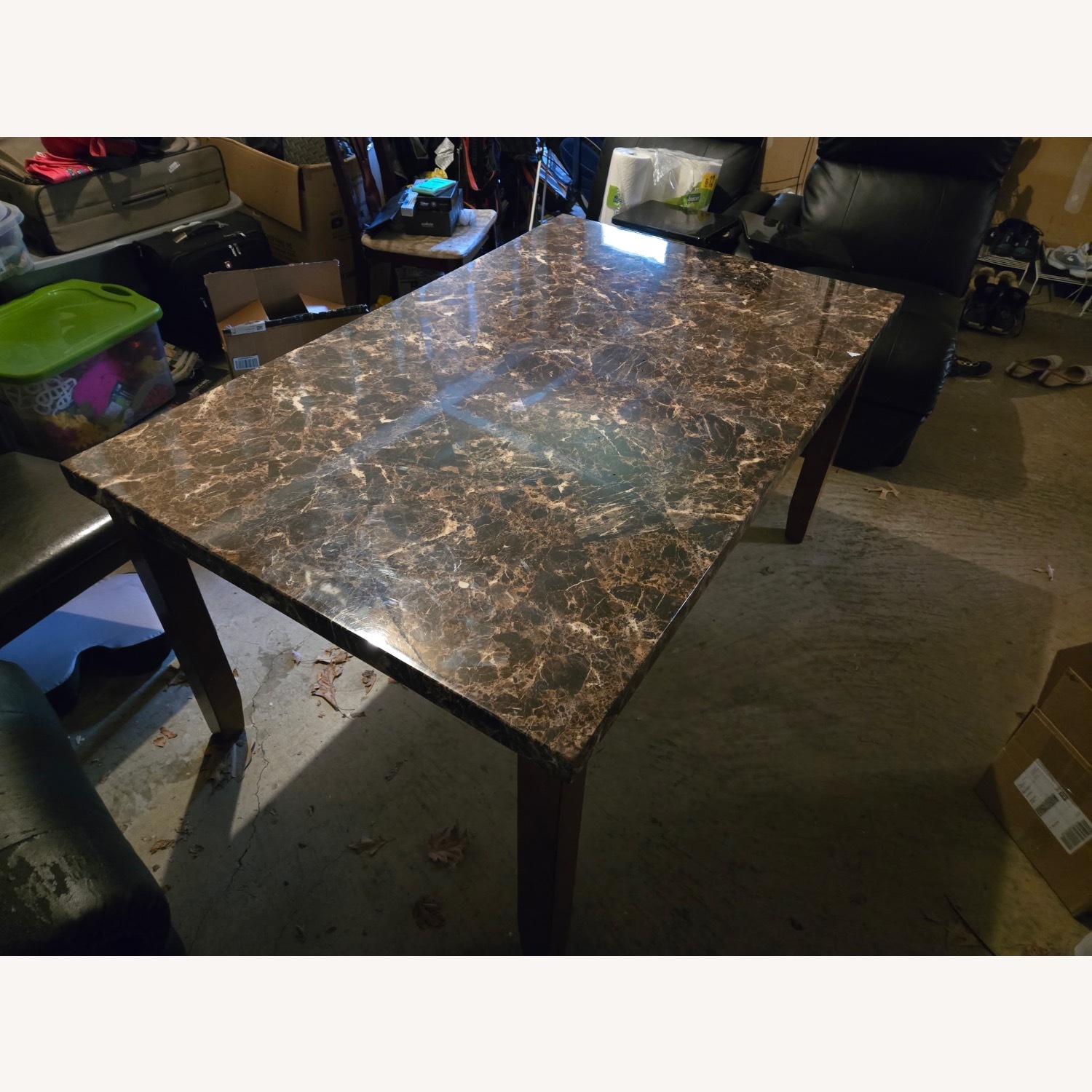 Ashley Furniture Dark Brown Wood Dining Table - image-5