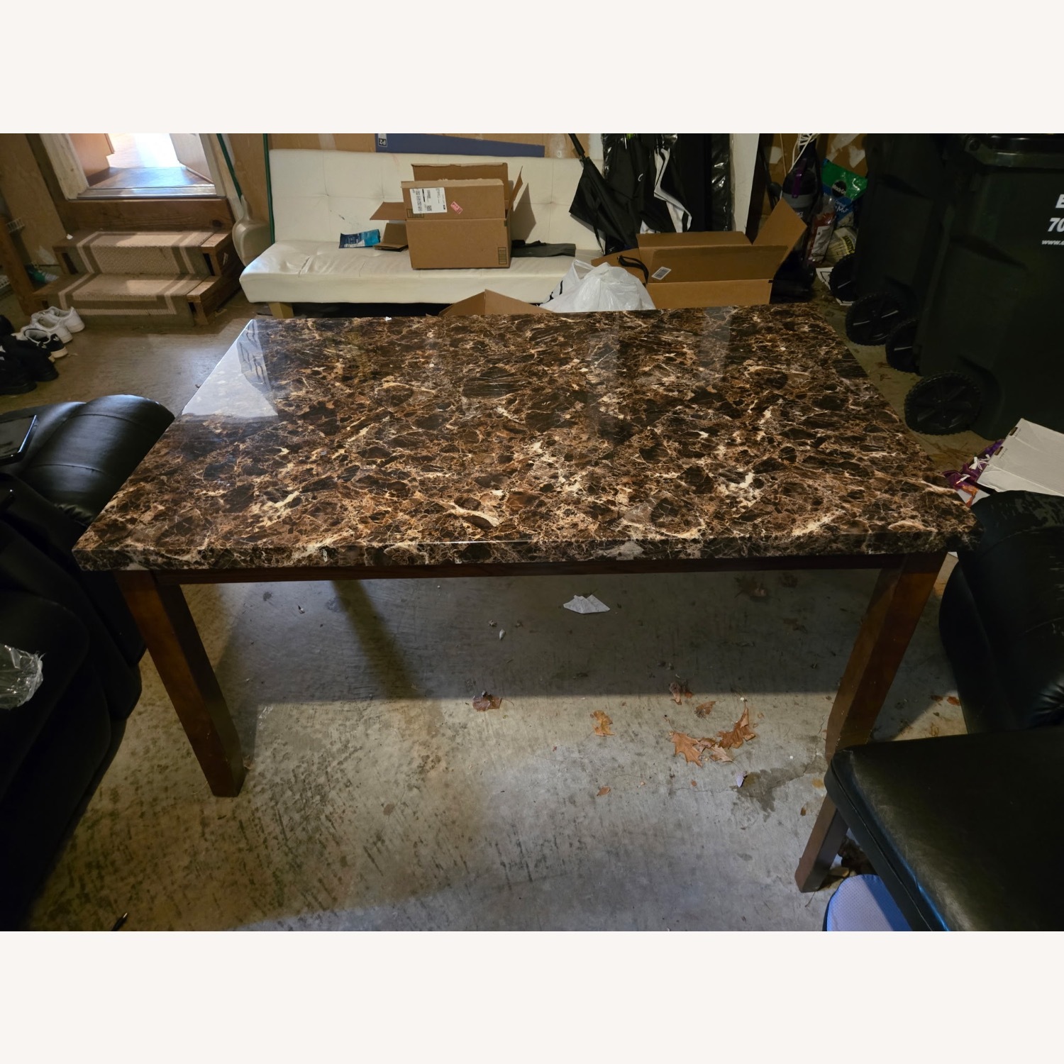 Ashley Furniture Dark Brown Wood Dining Table - image-4