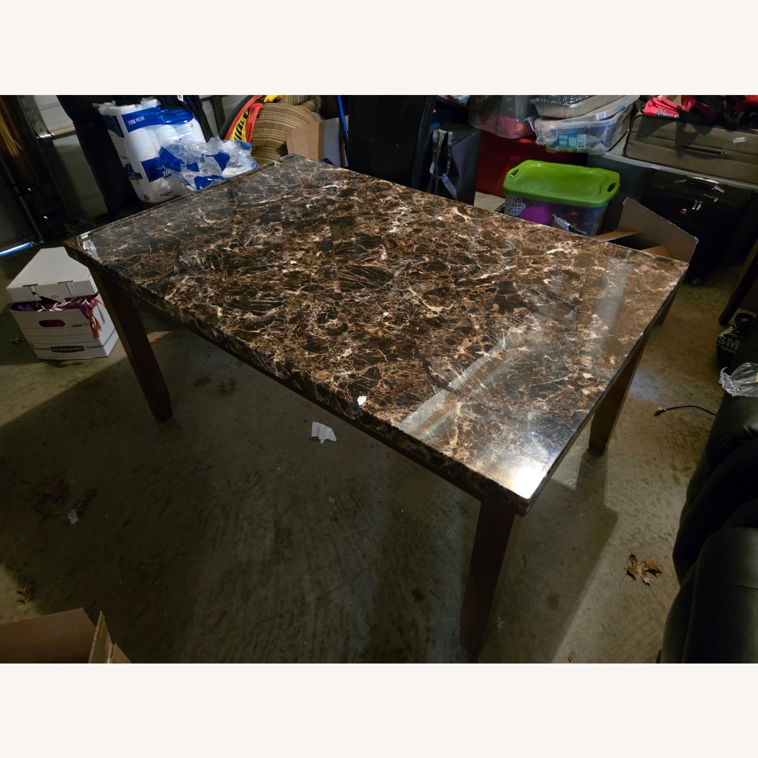 Ashley Furniture Dark Brown Wood Dining Table - image-3