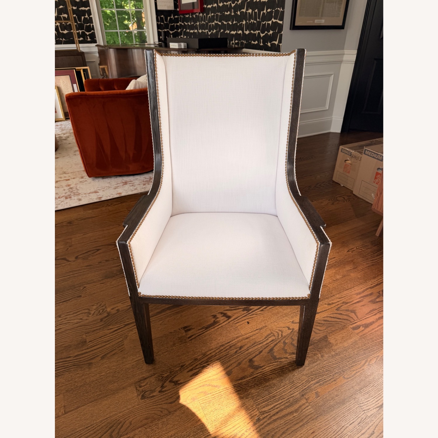 Restoration Hardware Ames Fabric Dining Armchairs - image-2