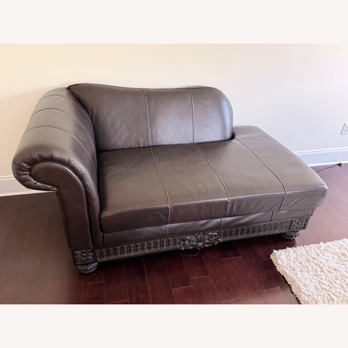 Used Leather LAF Chaise Lounge great condition  for sale on AptDeco