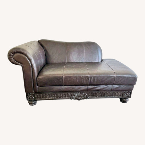 Used Leather LAF Chaise Lounge great condition  for sale on AptDeco