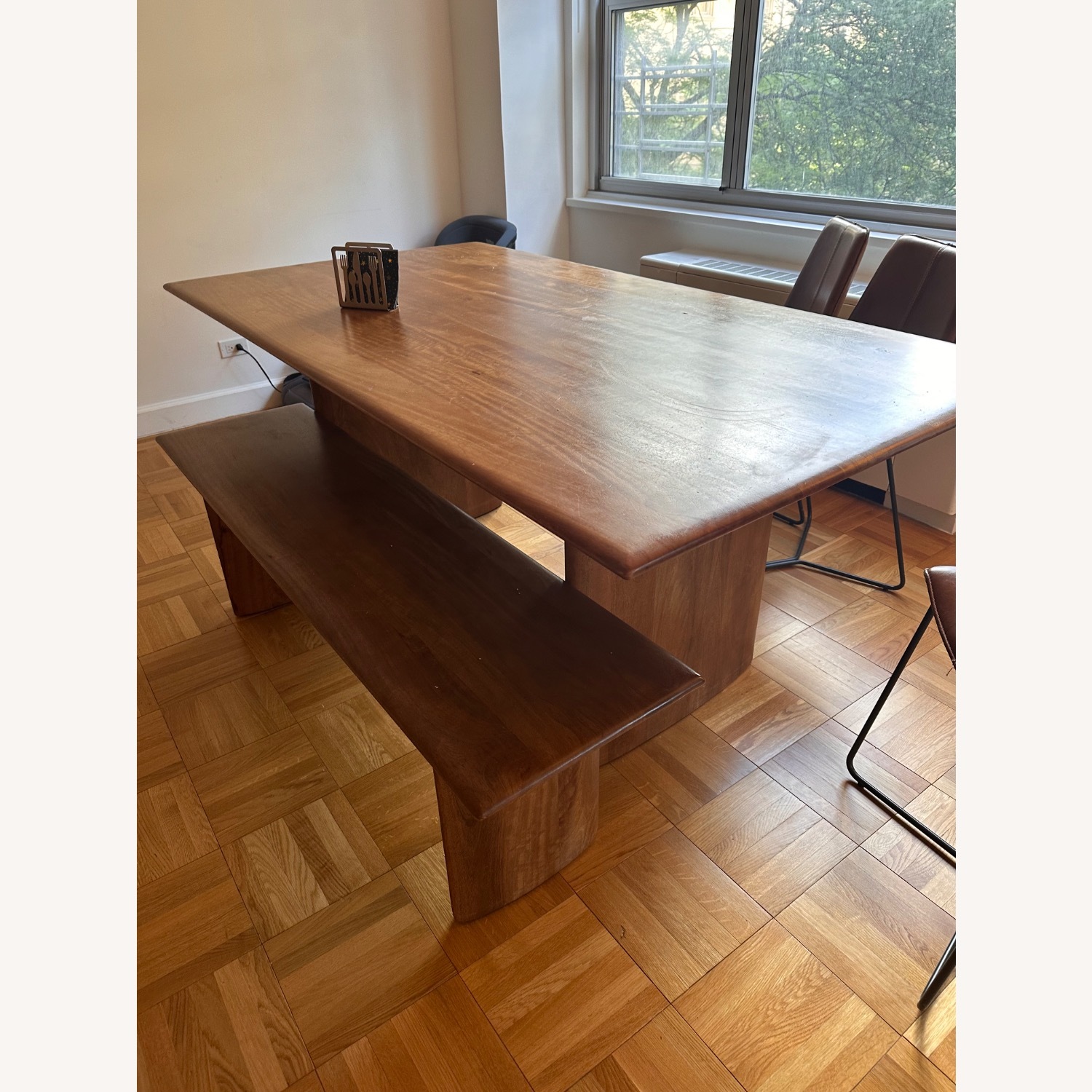 West Elm Dark Brown Dining Set with Bench  - image-2