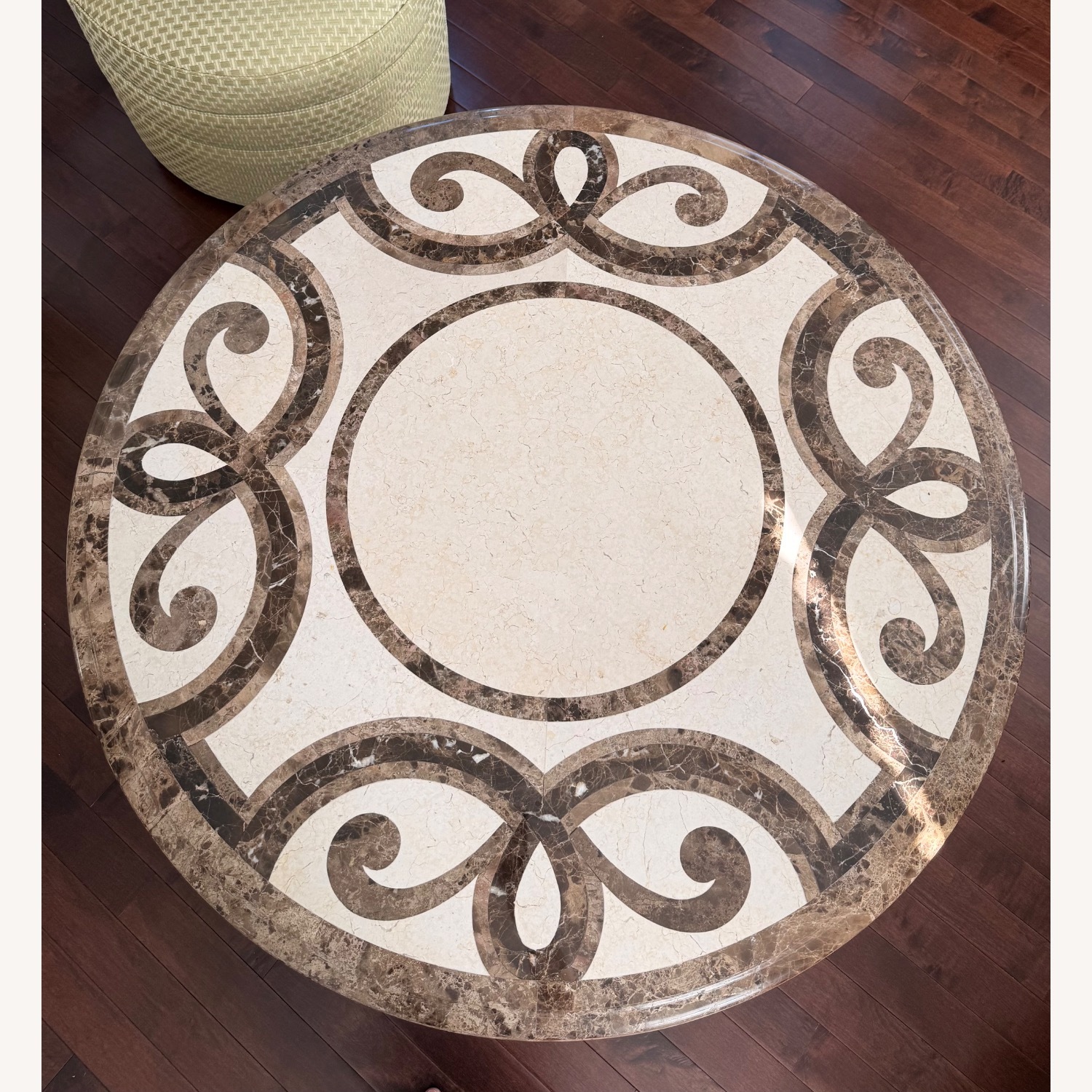Trebbiano Marble Top Round Coffee Table - image-3