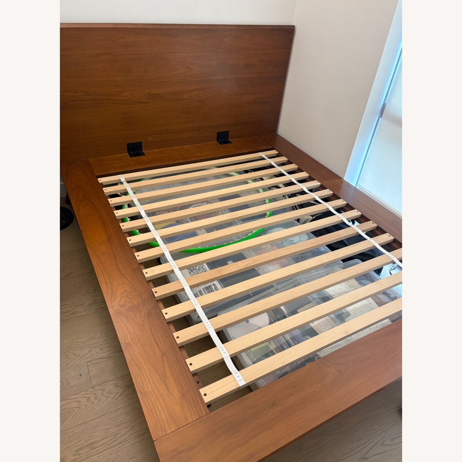 West Elm Dark Brown Wood Full Bed - image-3