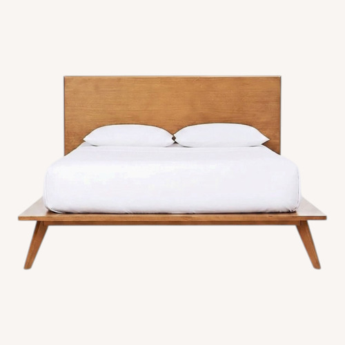 Used West Elm Dark Brown Wood Full Bed for sale on AptDeco
