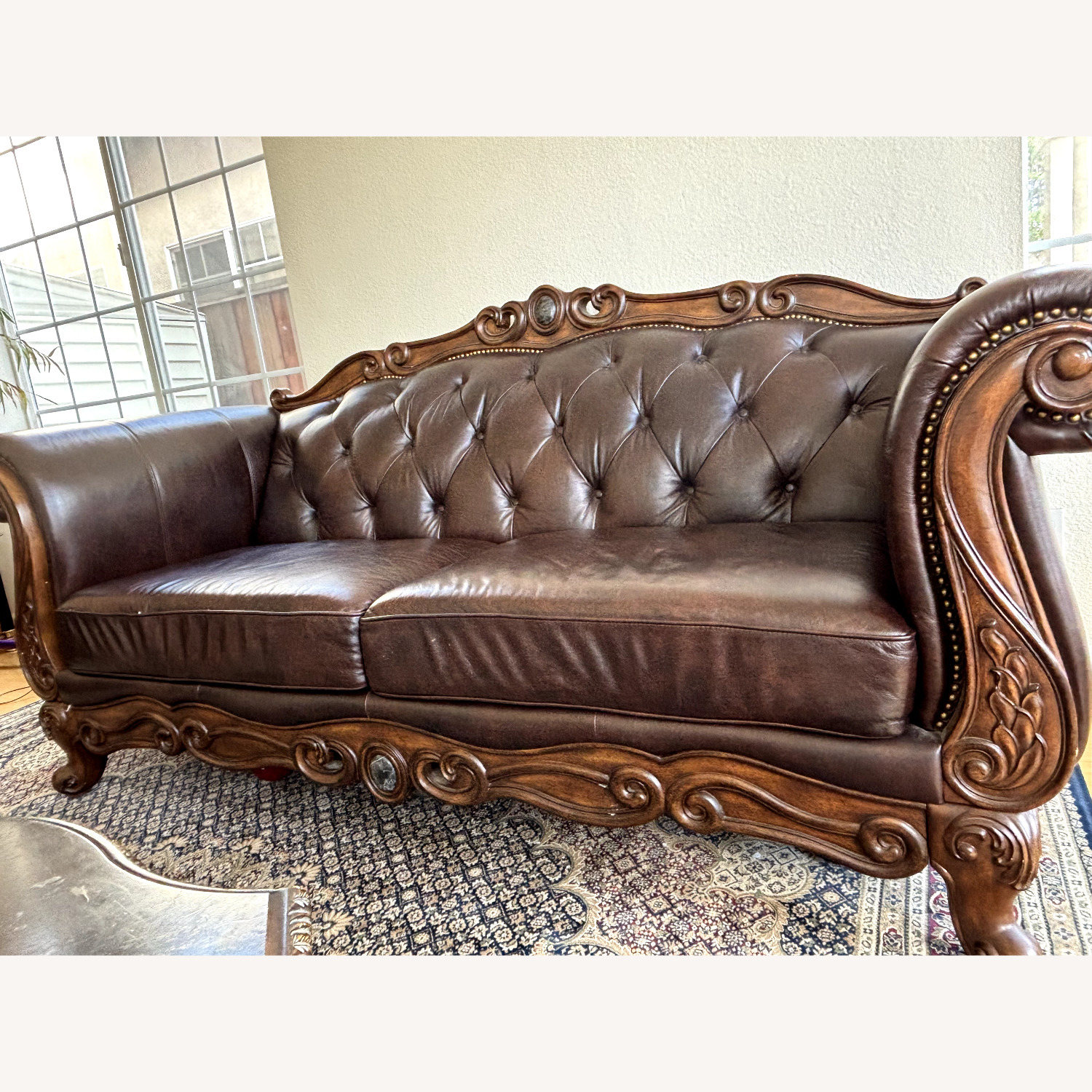 Ashley Millenium "North Shore" Leather Sofa - image-9
