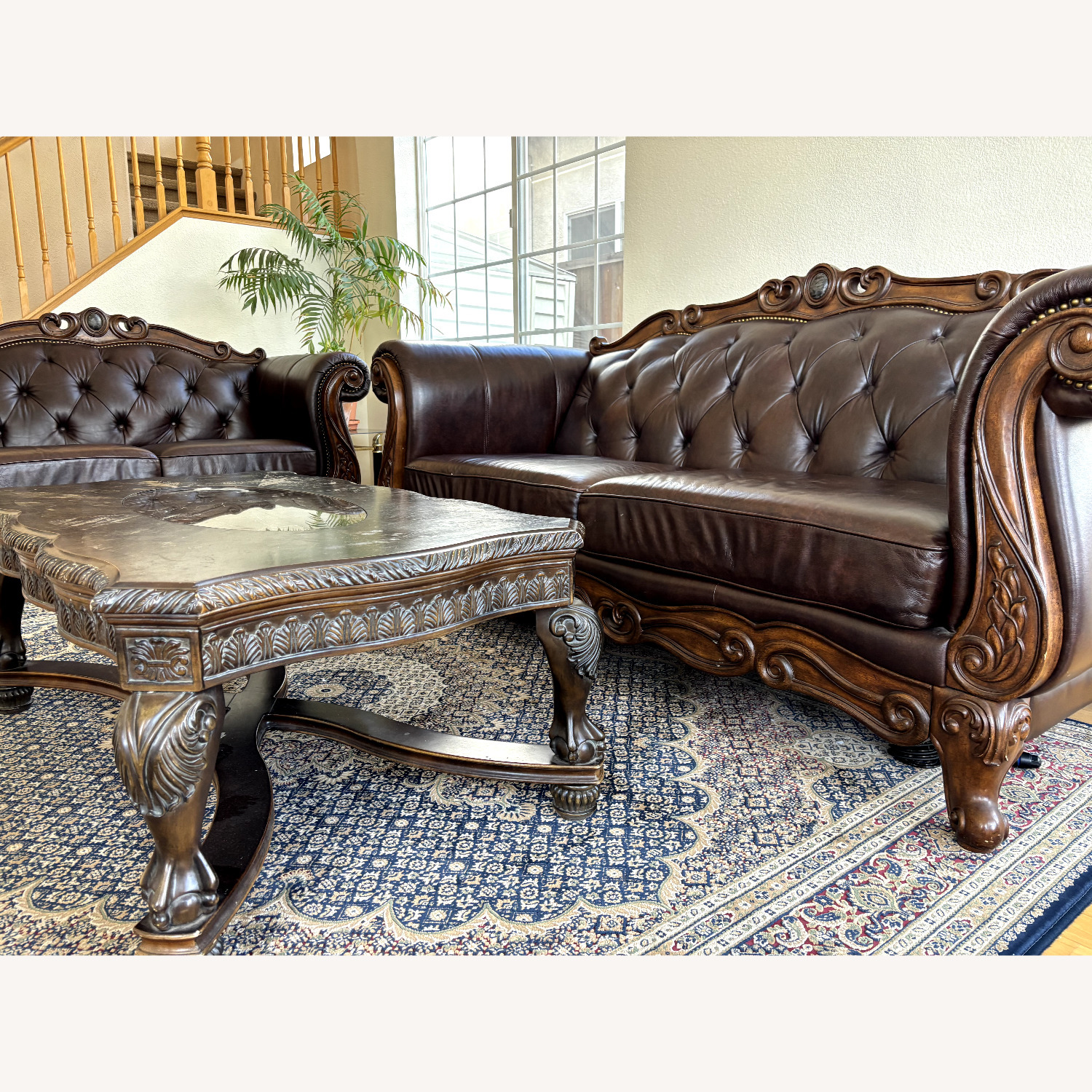 Ashley Millenium "North Shore" Leather Sofa - image-7
