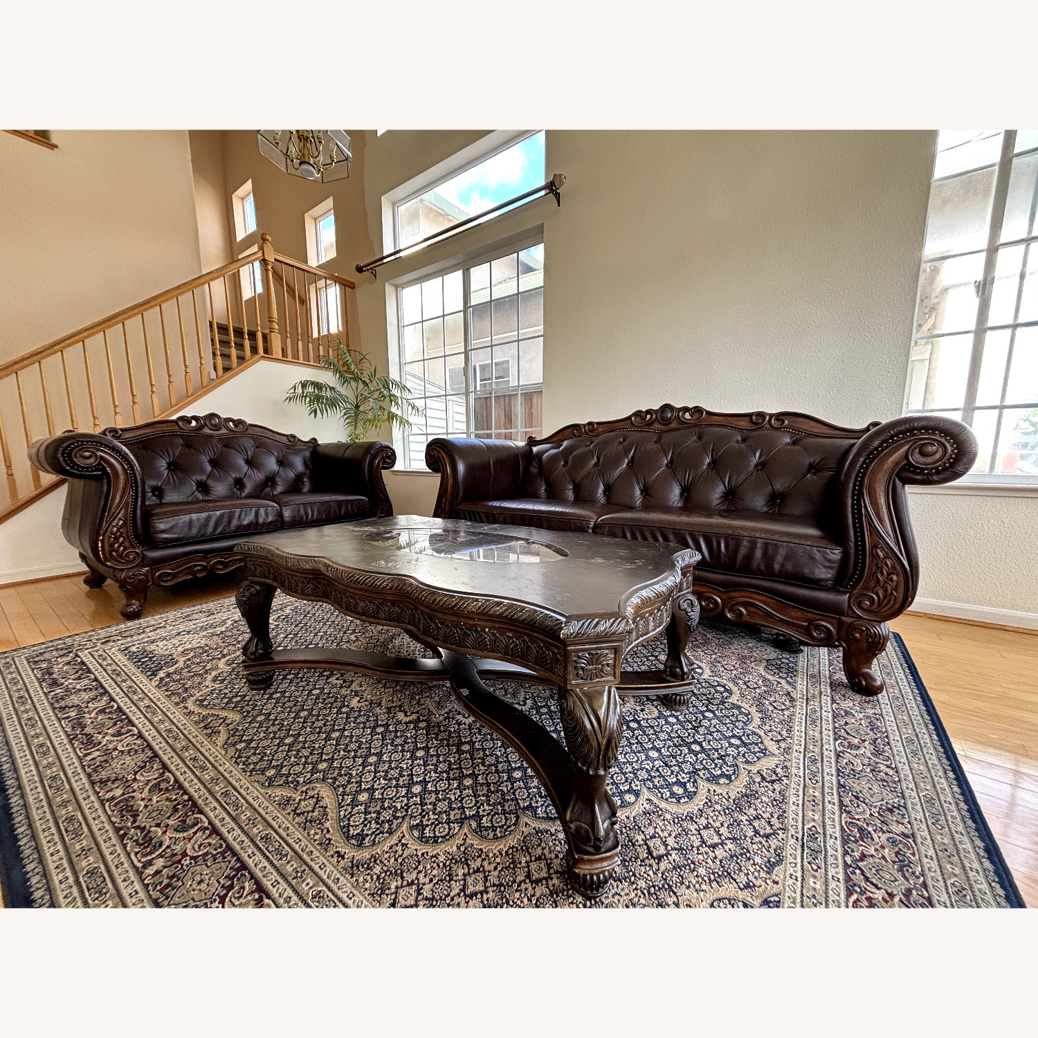 Ashley Millenium "North Shore" Leather Sofa - image-6
