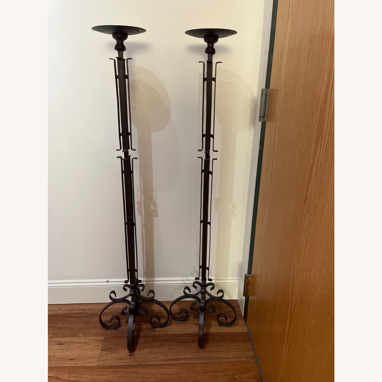 Gothic Revival Wrought Iron Candle Stand - image-1