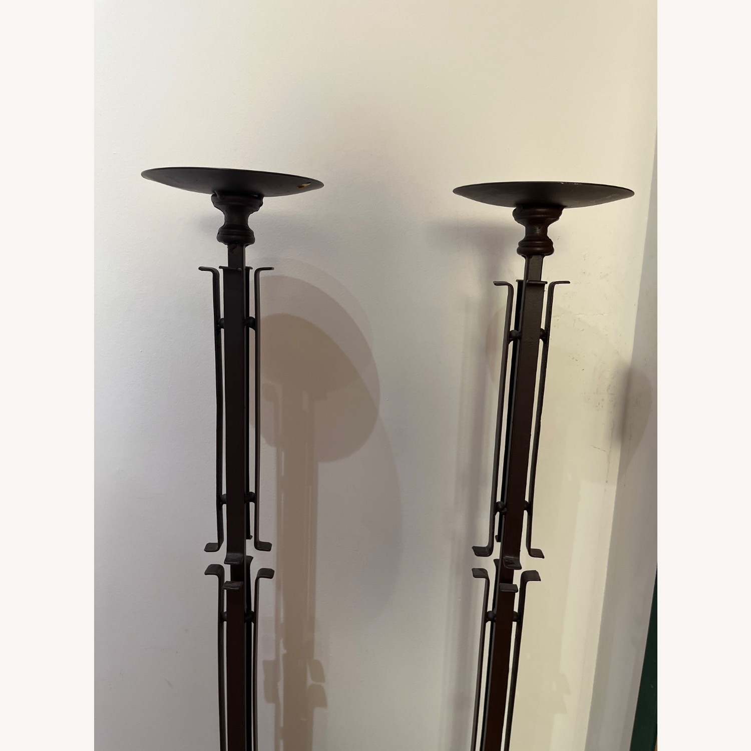 Gothic Revival Wrought Iron Candle Stand - image-5