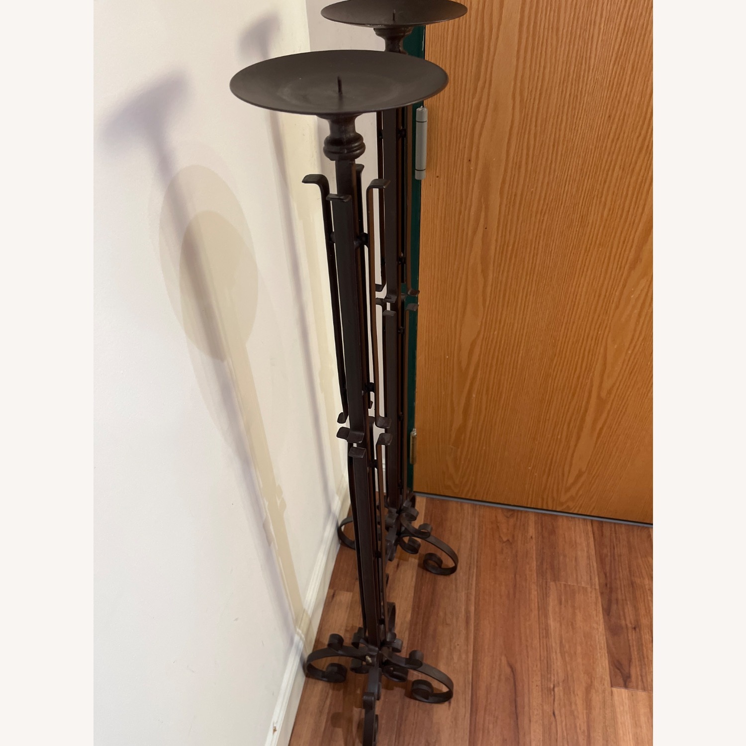 Gothic Revival Wrought Iron Candle Stand - image-2