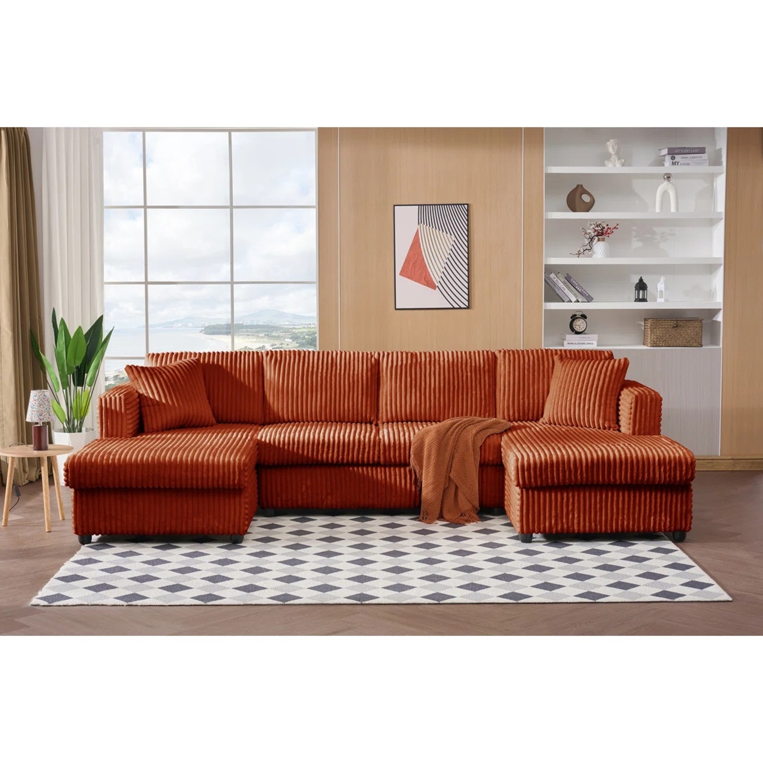 Wayfair Wixidiel Orange 3+ Piece Sectional - image-4