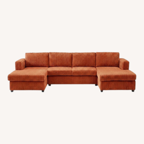 Used Wayfair Wixidiel Orange 3+ Piece Sectional for sale on AptDeco
