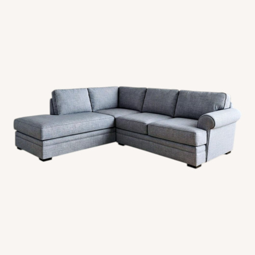 Used Raymour & Flanigan Light Gray 2 Piece Sectional for sale on AptDeco
